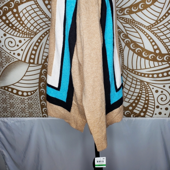 Charter Club Women's Border-Trim Cashmere Sweater Brown Size Large - Picture 6 of 8